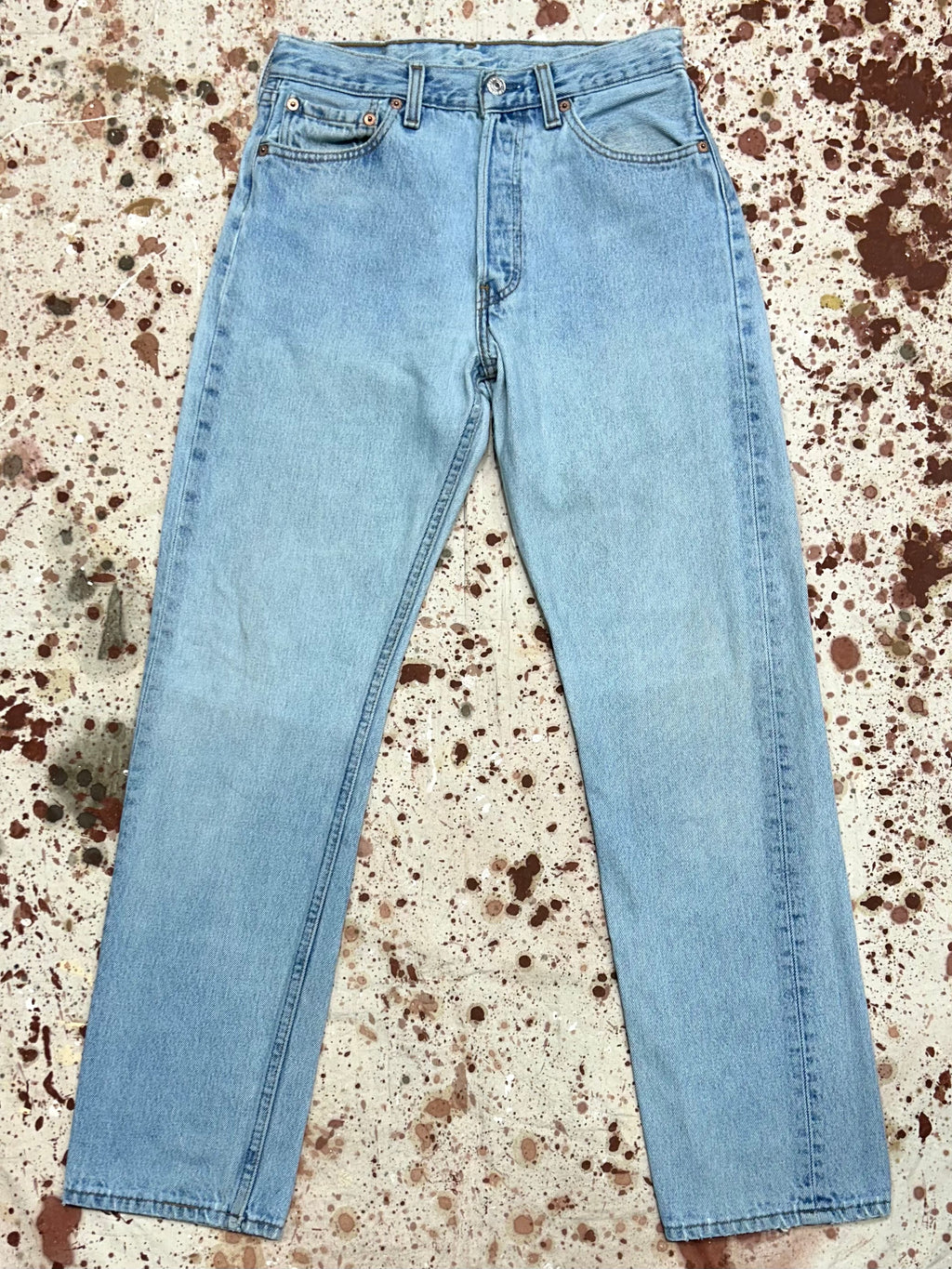 Vintage USA made Levi 501 For Women Light Wash Denim Jeans (JYJ1024-317)