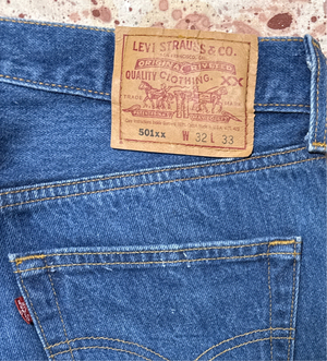 Vintage USA Levi’s 501 Shrink to Fit Perfect Tracks Denim Jeans (JYJ0125-385)