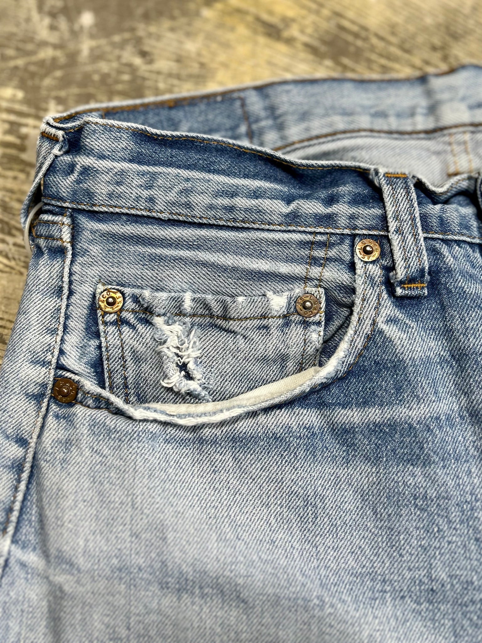 Premium Red Line Feathered USA 501 Denim (JYJ0923-018) – JUNKYARD JEANS LLC