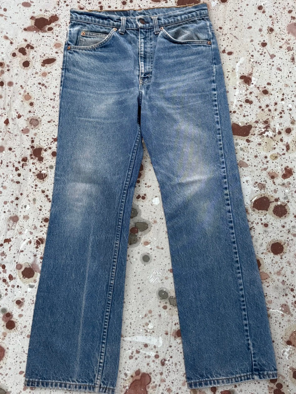 Vintage 1970's Levi USA 517 Orange Tab Super Wash Bootcut Denim