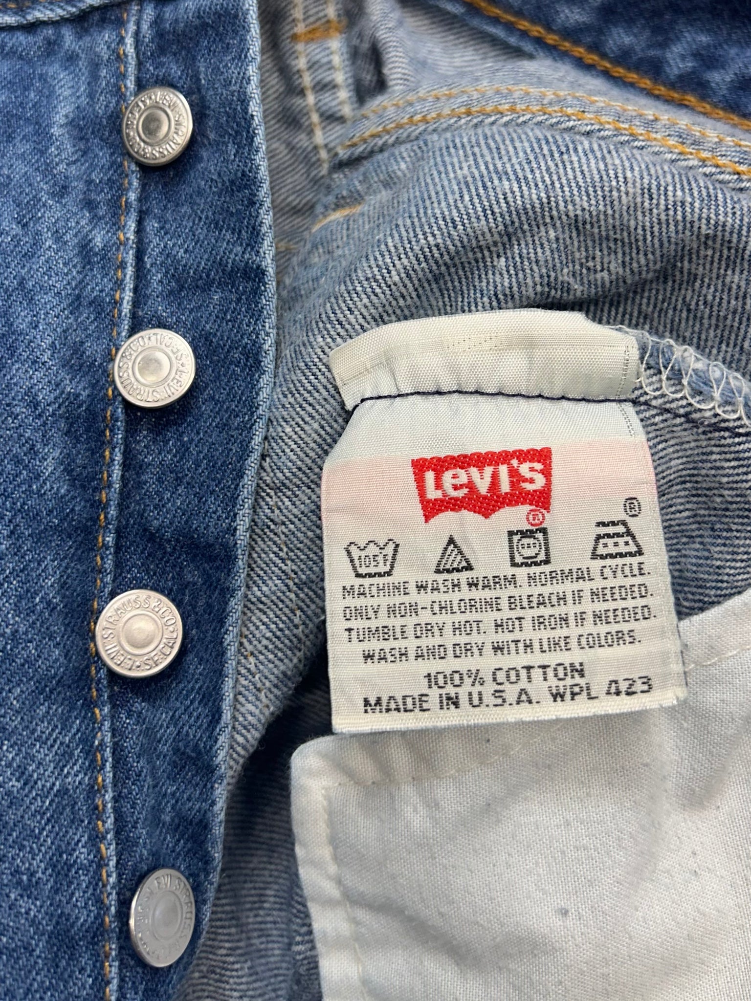 Vintage USA Levi's 501 Great Wash Denim Jeans (JYJ0924-293)