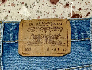 Vintage USA Levi 517 Orange Tab Super Wash Denim Jeans (JYJ0524-260)