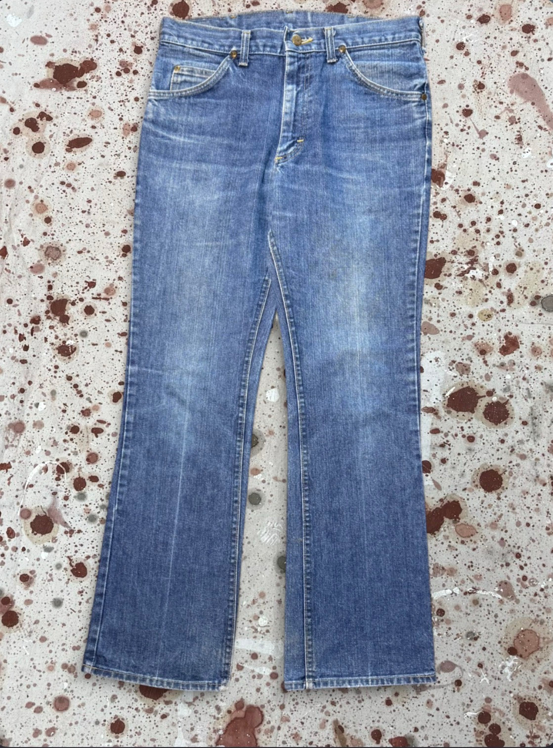 Vintage 1970's USA Lee Rider Talon Zipper Denim Jeans (JYJ-270226