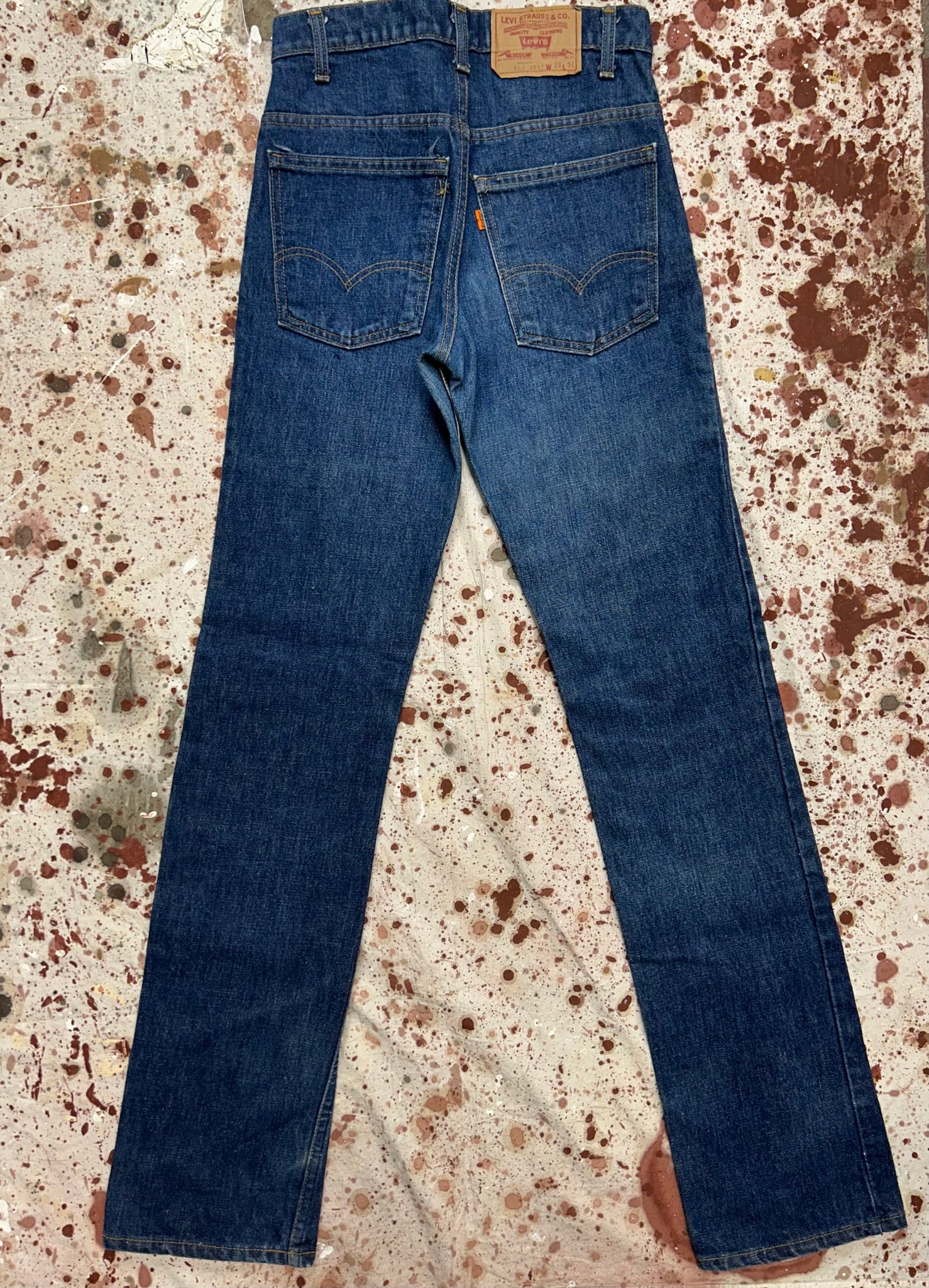 Vintage USA Levi’s 519 Talon Zipper Dark Wash Denim Jeans (JYJ1024-332)