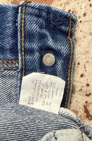 Vintage USA made 501 Transitional Tag, Super Wash, Denim Jeans (JYJ0625-471)