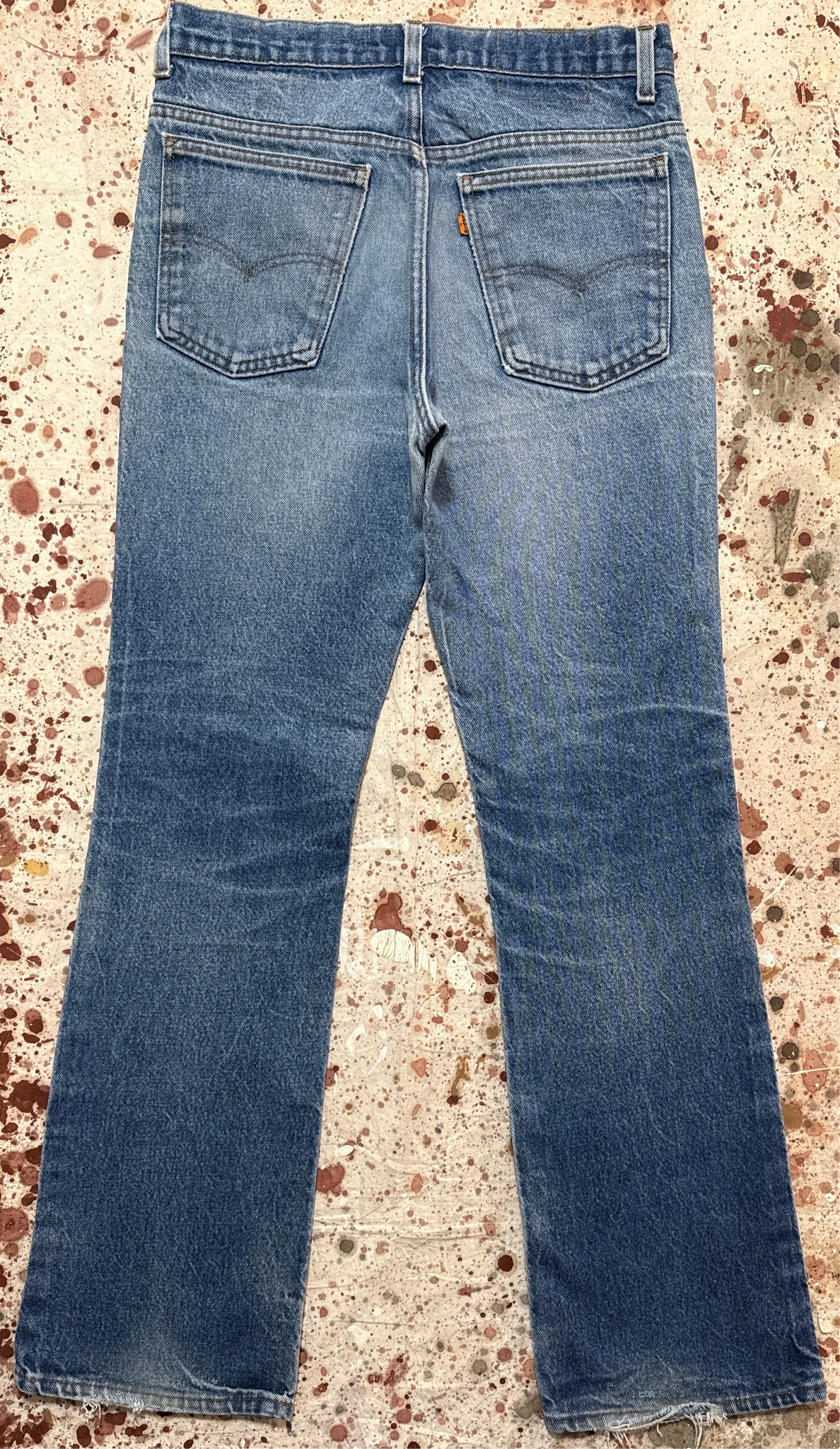 Vintage USA made Levi 517 Orange Tab, Super Wash, Honeycomb, Denim Jeans (JYJ-15725)