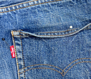 Vintage USA Levi’s 501 "E" Single Stitch Redline Super Wash Cut Off Shorts (JYJ0524-221)
