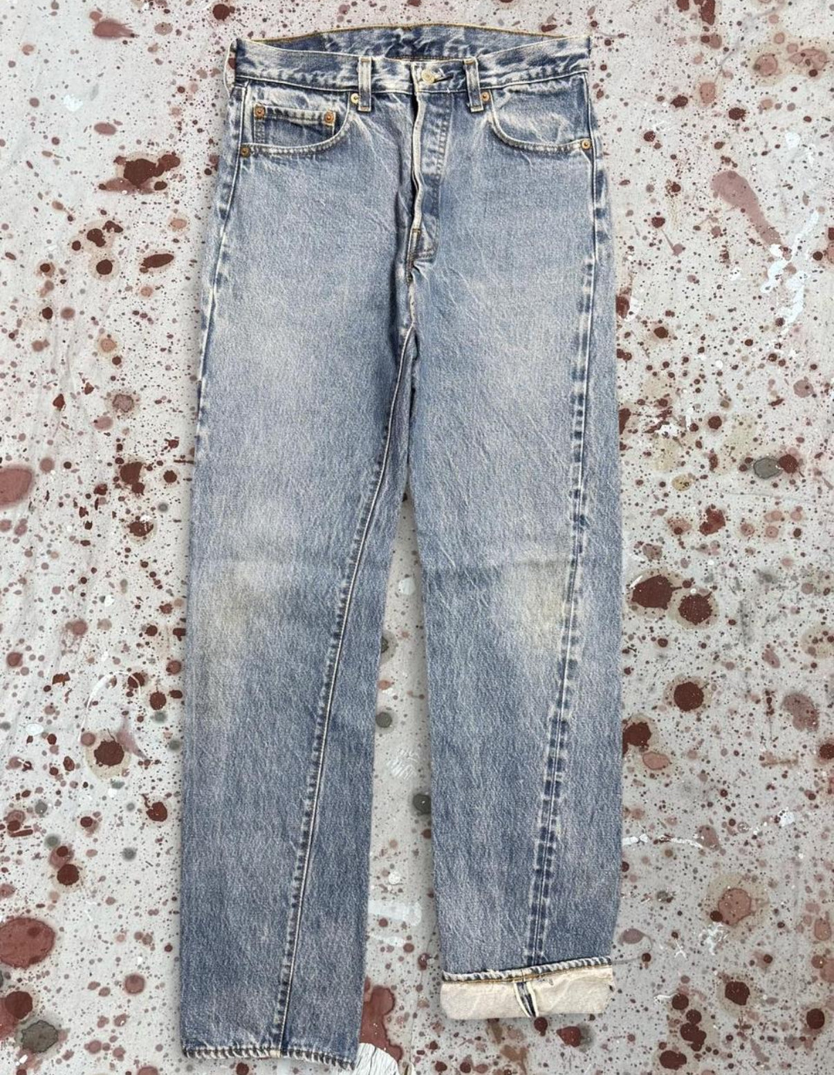 Vintage USA Levi 501 Redline Denim Jeans w/ tracks (JYJ-391025)