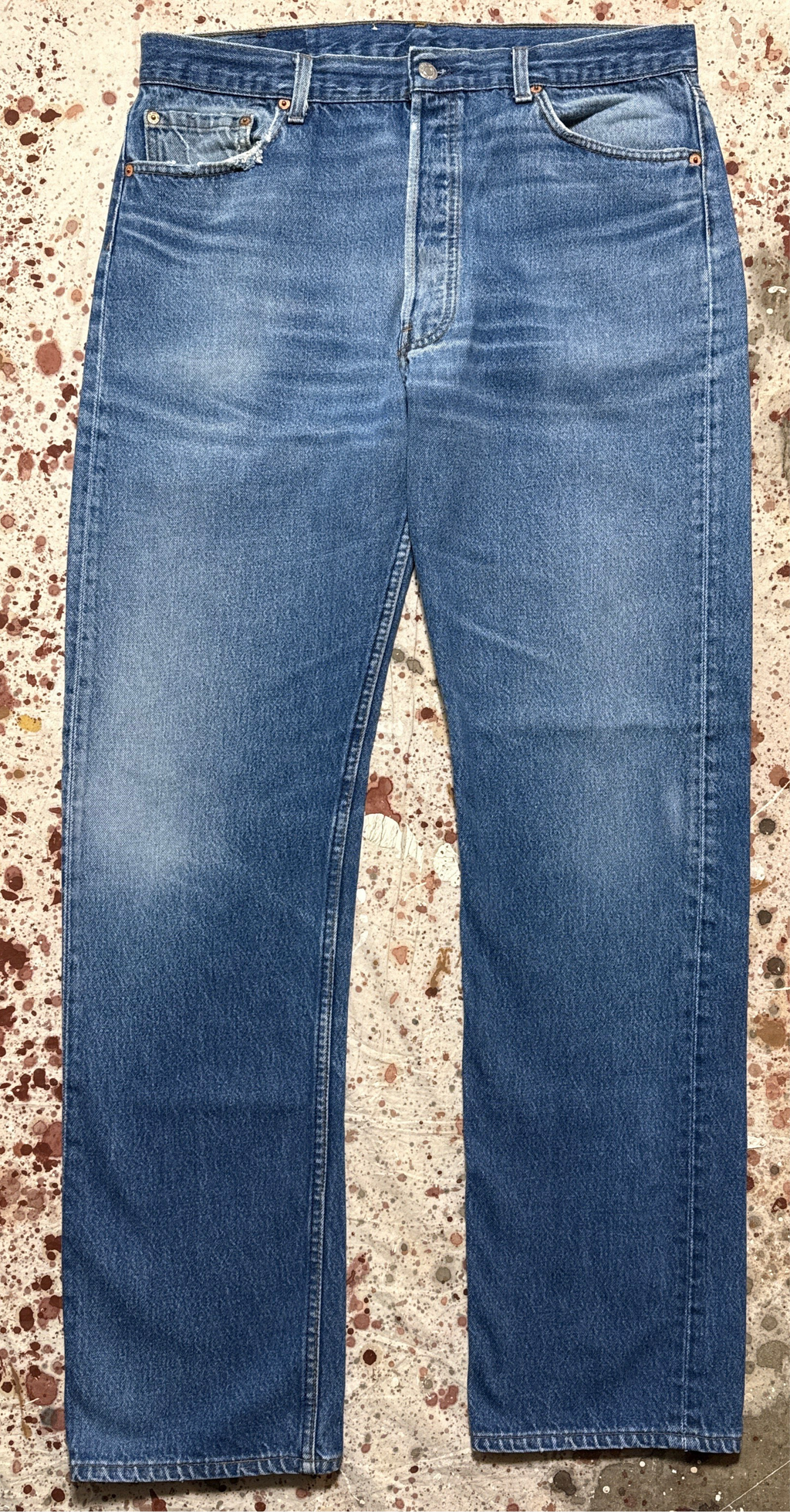 Vintage USA made Levi 501xx Transitional Tag, Super Wash, Denim Jeans  (JYJ0923-049)
