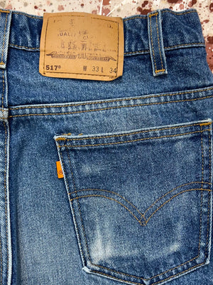 Vintage USA Levi's 517 Orange Tab Premium Wash Denim Jeans (JYJ0924-280)