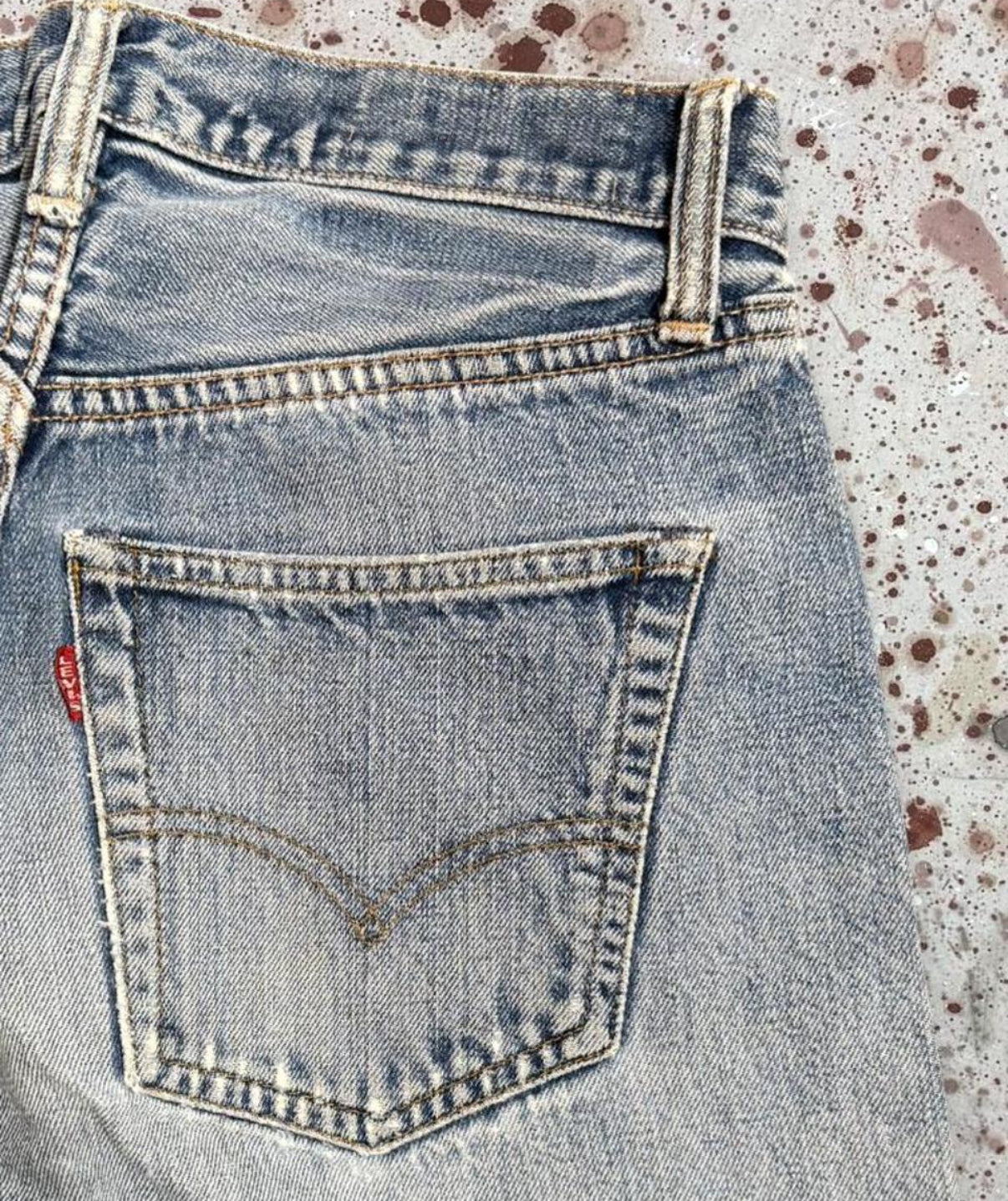Vintage USA Levi 501 Redline Big “E” Denim Jeans (JYJ-341025)
