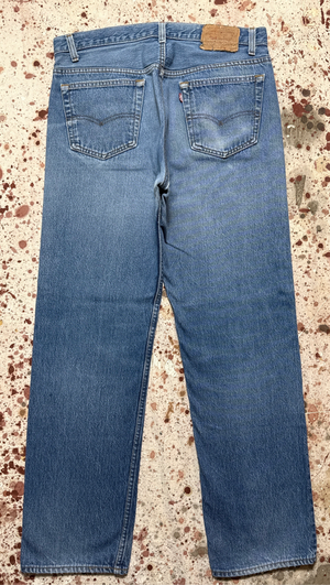 Vintage USA made Levis 501, Transitional Tag, Super Wash, Denim Jeans (JYJ-04825)