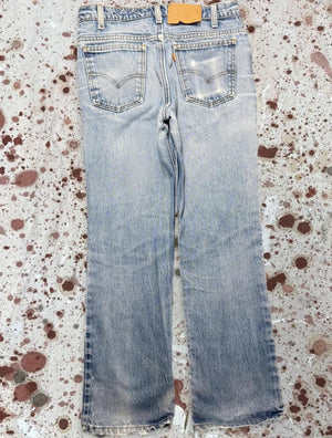 Vintage USA Levi 517 Orange Tab Super Wash Denim Jeans w/ Feathers (JYJ-321025)