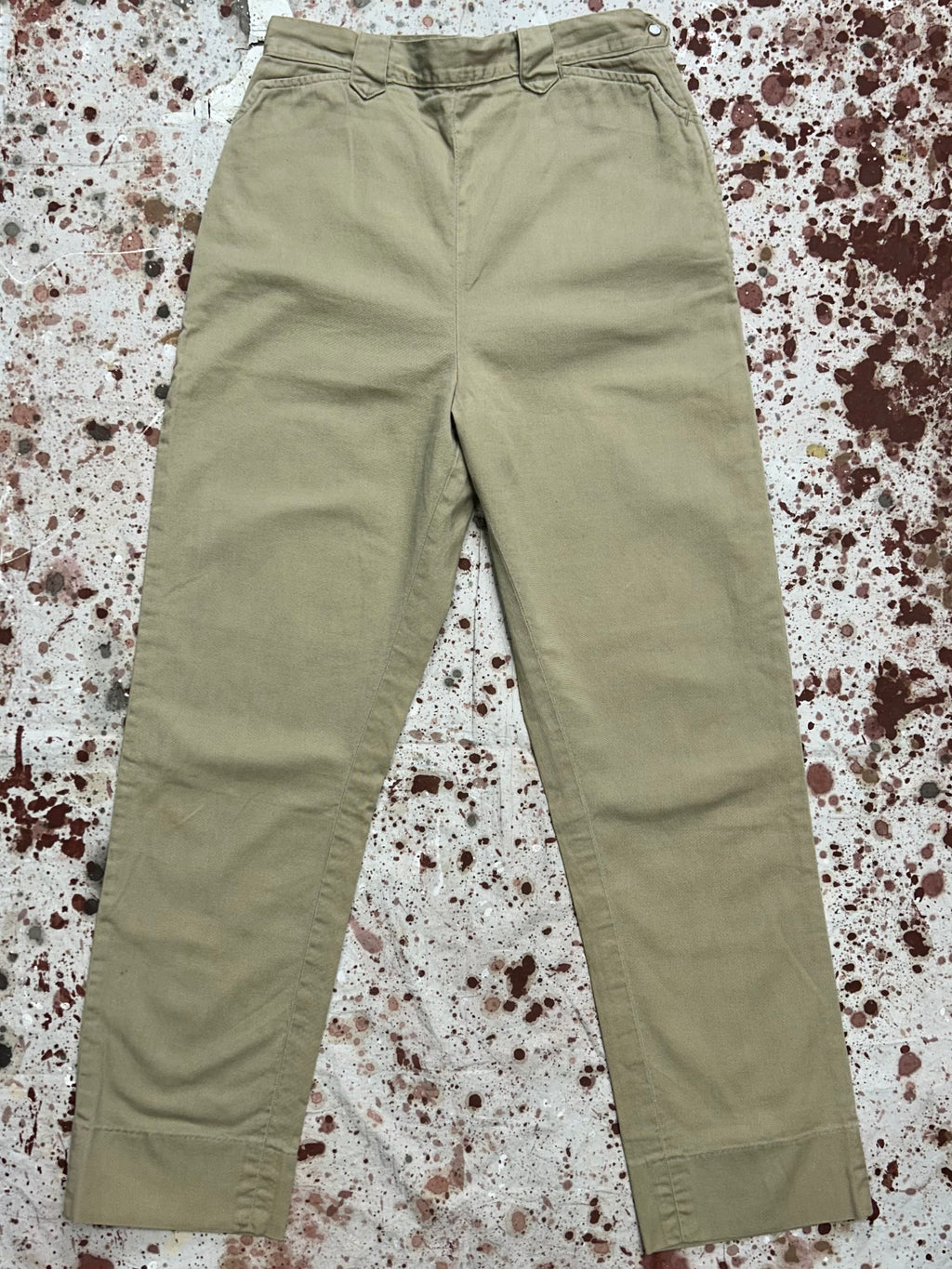 Vintage USA 1960's Lee Frontier Lady Side Zip Khaki Pants (JYJ1024-345)