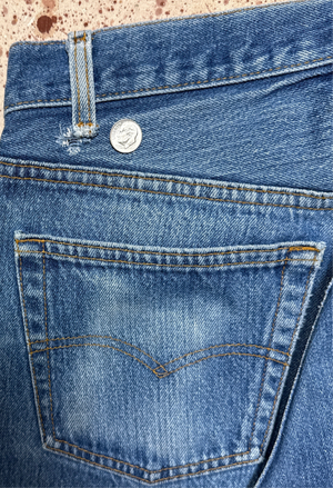 Vintage USA made 501 Transitional Tag, Super Wash, Denim Jeans (JYJ0625-471)
