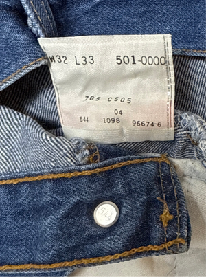 Vintage USA Levi’s 501 Shrink to Fit Perfect Tracks Denim Jeans (JYJ0125-385)