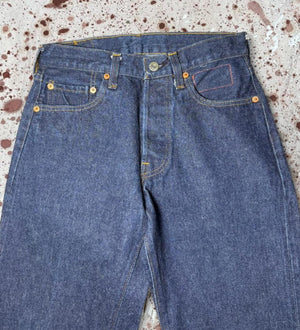 Vintage USA made Levi's 501 Super Dark Redline One-Wash Denim Jeans