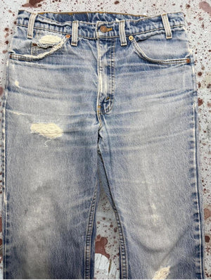 Vintage USA Levi 517 Orange Tab Super Wash Denim Jeans w/ Feathers (JYJ-321025)