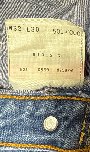 Vintage USA Levi’s Shrink to Fit 501 Denim Jeans (JYJ0625-473)
