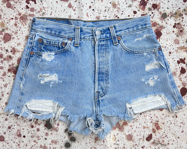 Vintage Levi’s 501 shorts Vintage USA Levi 501 Light Wash Denim Redline Cutoff Shorts