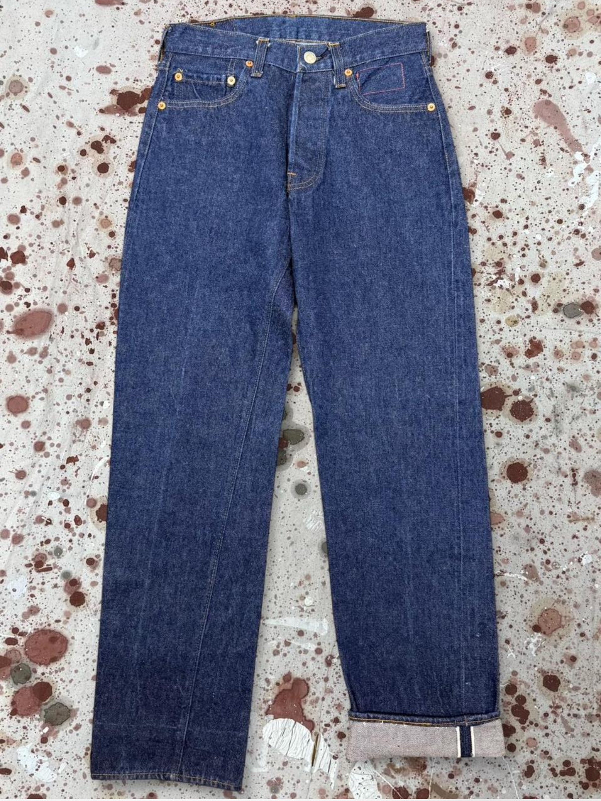 Vintage USA made Levi's 501 Super Dark Redline One-Wash Denim Jeans