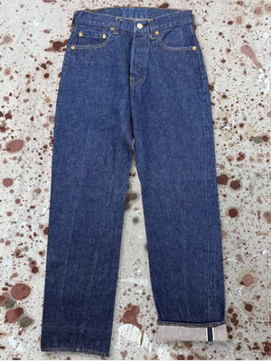 Vintage USA made Levi's 501 Super Dark Redline One-Wash Denim Jeans