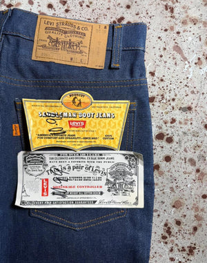 Vintage USA 1981 Levi 517 Deadstock Dark Wash Denim Jeans with Flashers (JYJ0425-457)