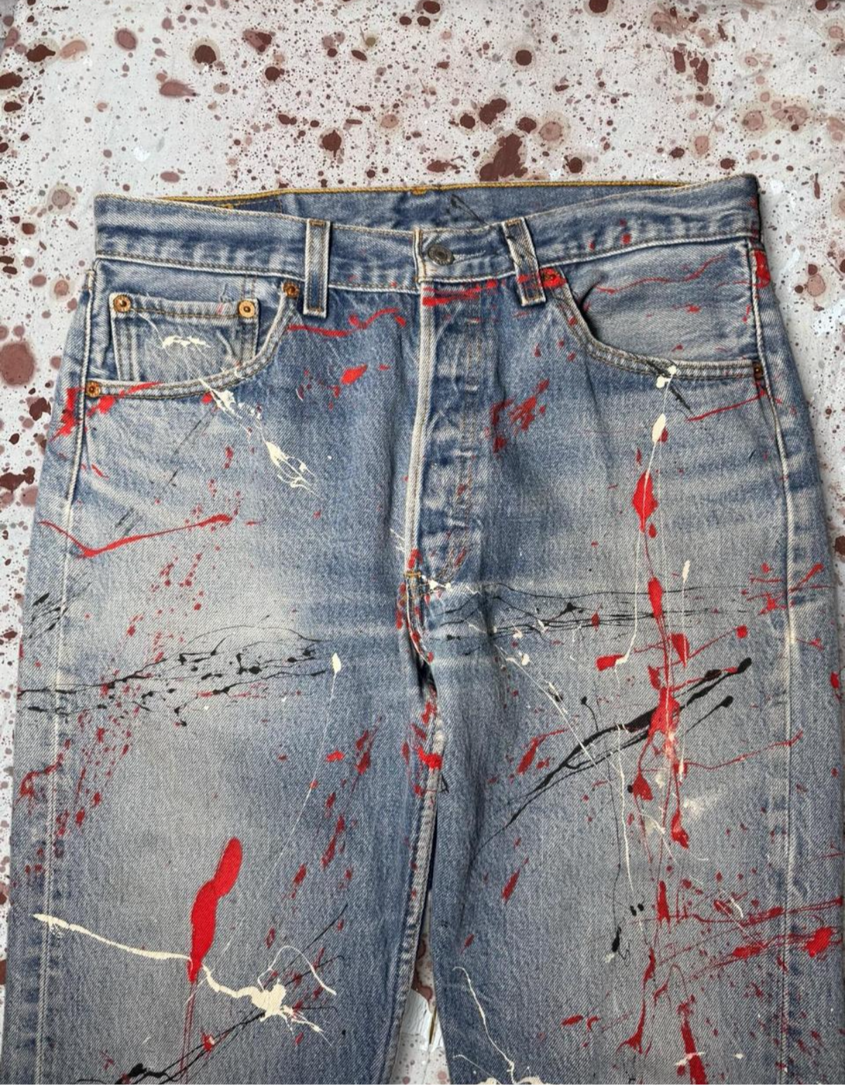 2004 Junkyard Jeans Painted Levi 501, 1/200 pcs Project Pairs (281025)