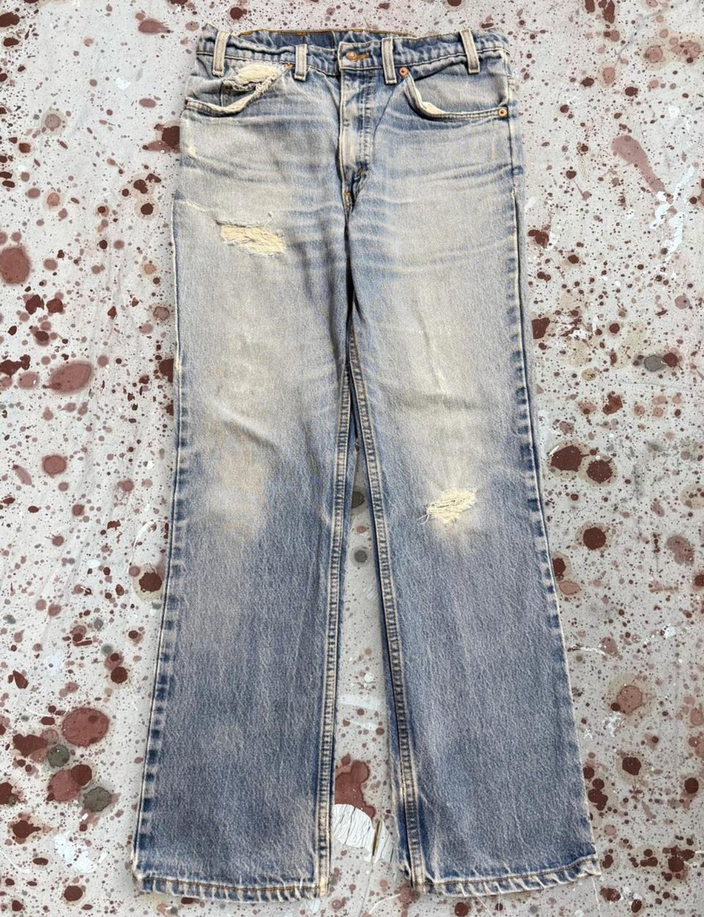 Vintage USA Levi 517 Orange Tab Super Wash Denim Jeans w/ Feathers (JYJ-321025)