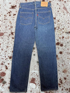 Vintage USA Levi 501 Redline Dark One-Wash Denim Jeans (JYJ-161025)