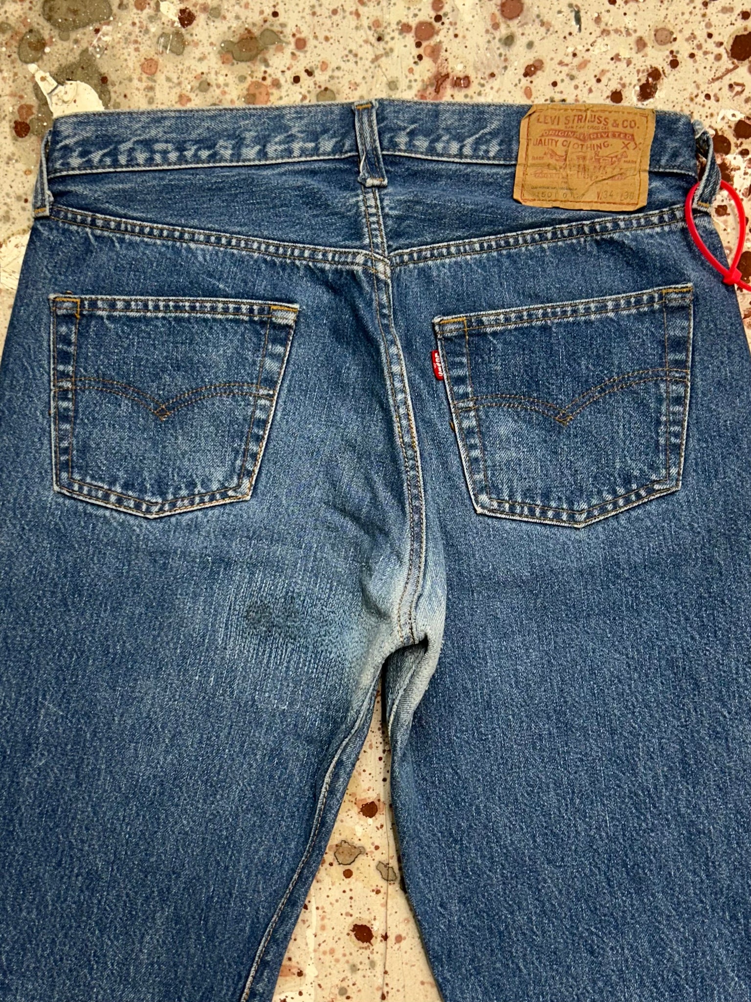 Vintage USA Levi's 501 Premium Wash Redline Denim Jeans (JYJ0924-307)