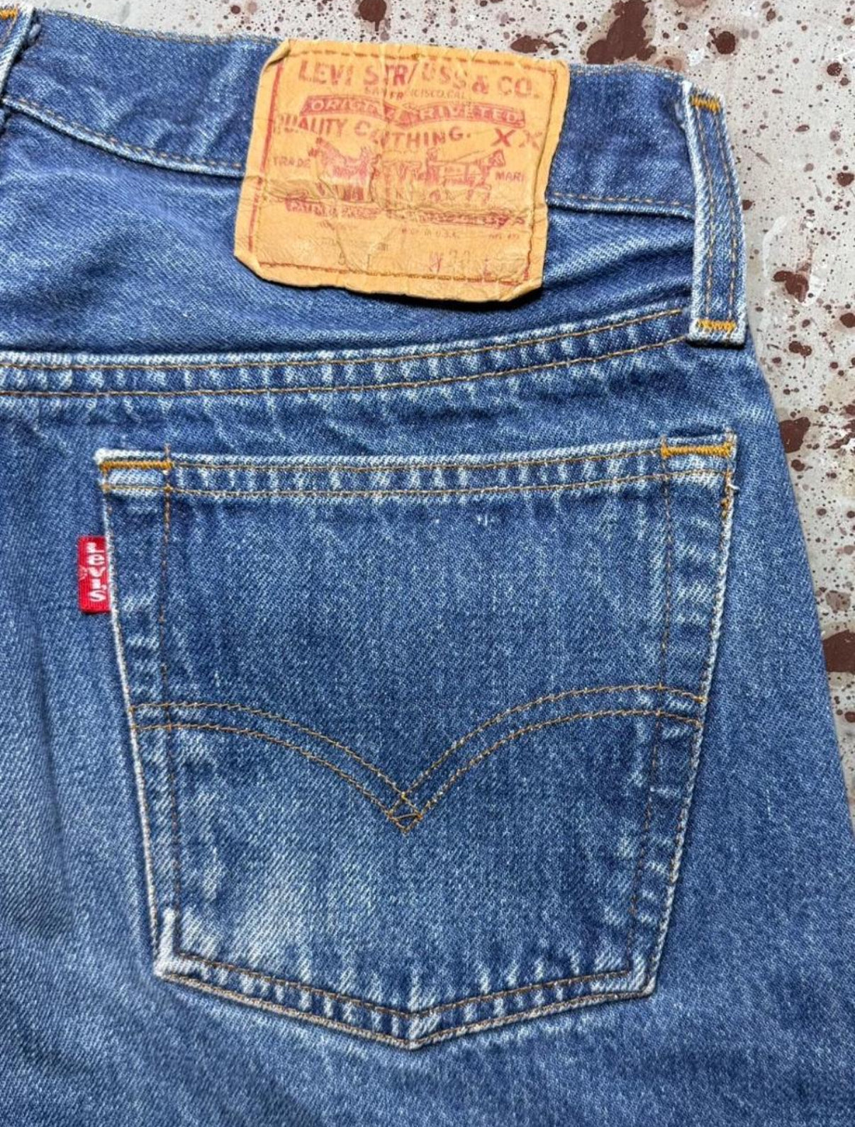 Vintage USA Levi 501 Redline Denim Jeans (JYJ-141025)