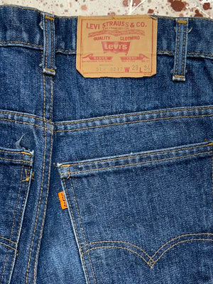 Vintage USA Levi’s 519 Talon Zipper Dark Wash Denim Jeans (JYJ1024-332)