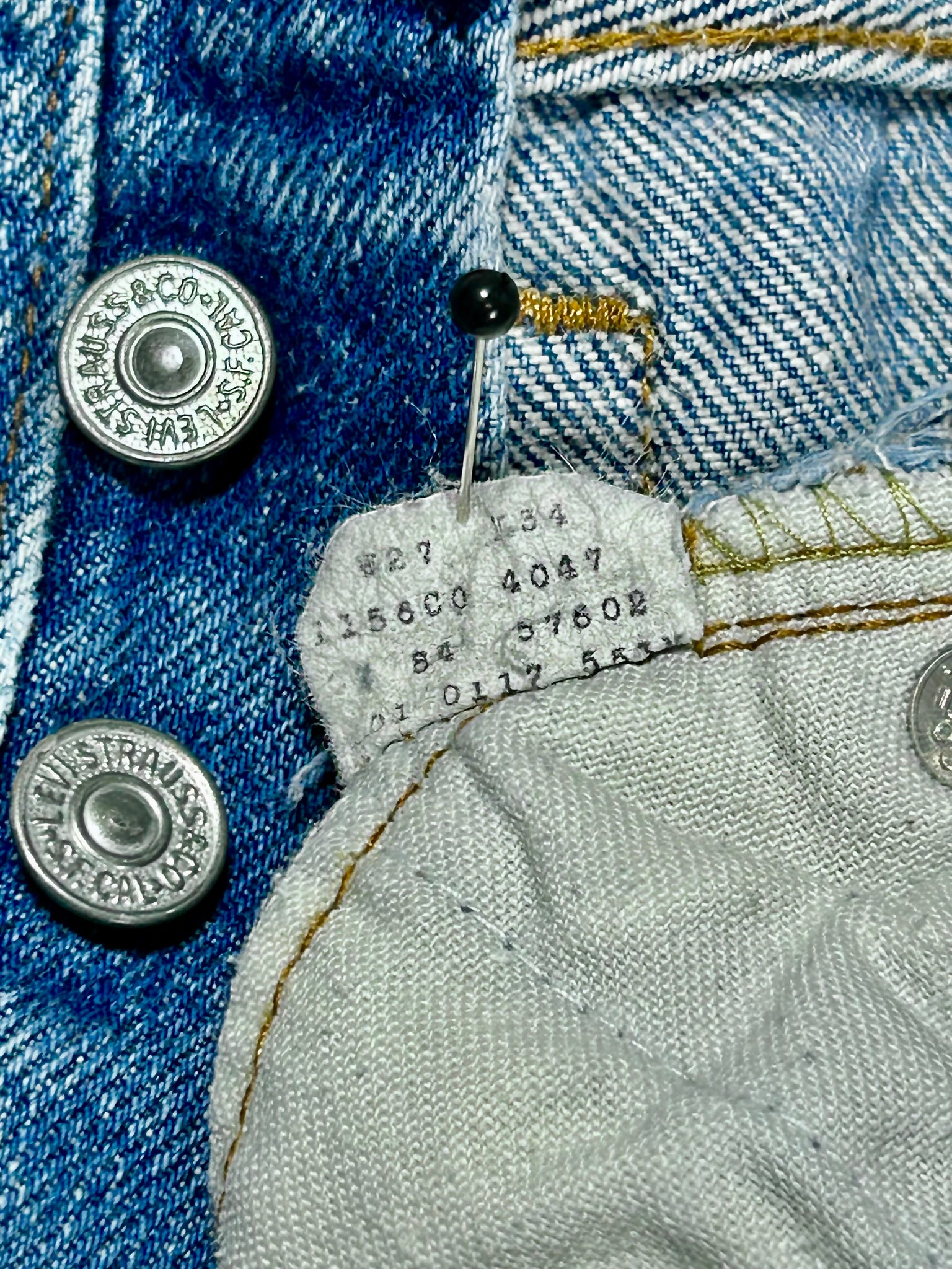 Vintage USA Levi’s 701 Transitional Superwash Denim Jeans with Feathers (JYJ0125-381)