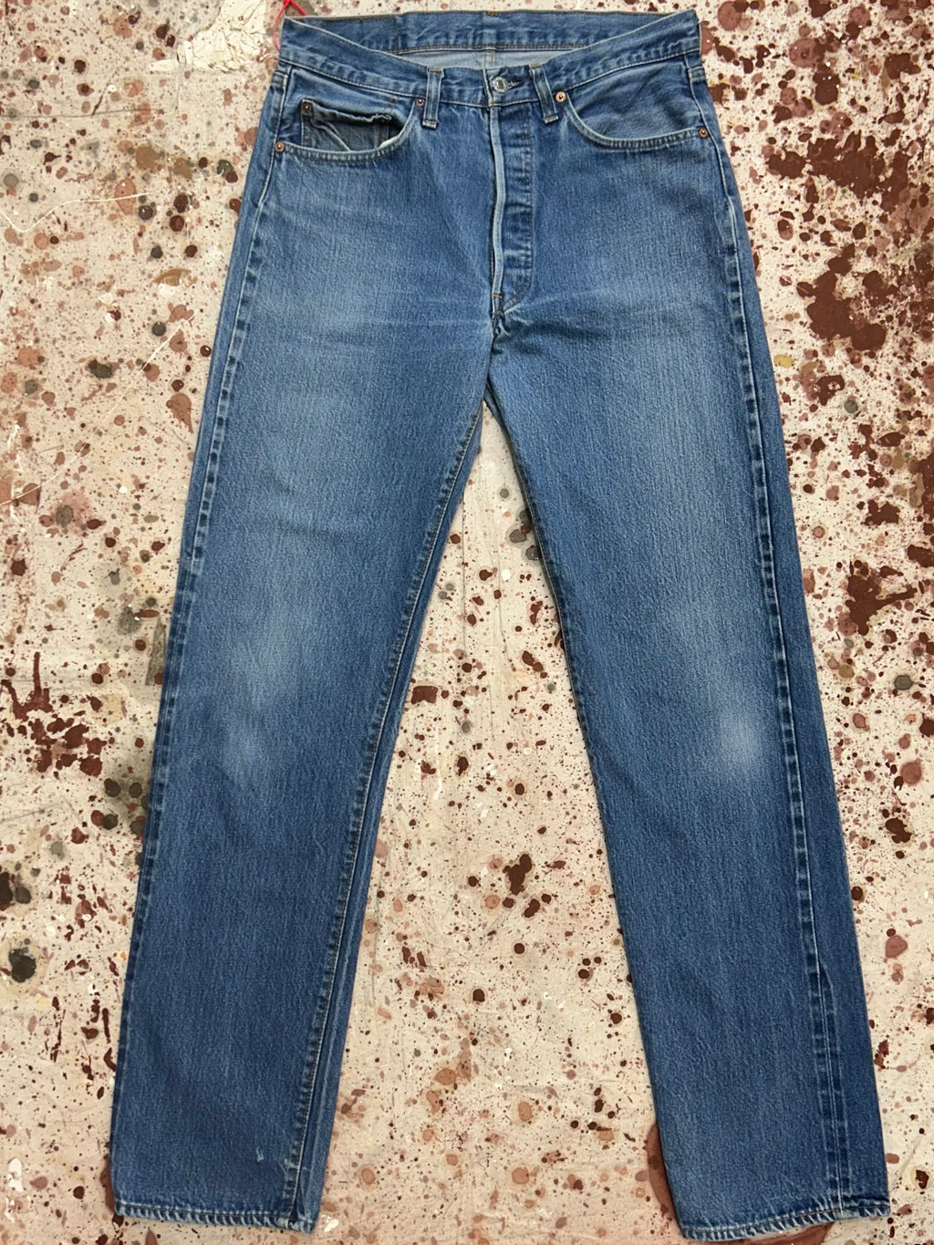 Vintage USA Levi 501 Premium Wash Redline Denim Jeans (JYJ0924-306)