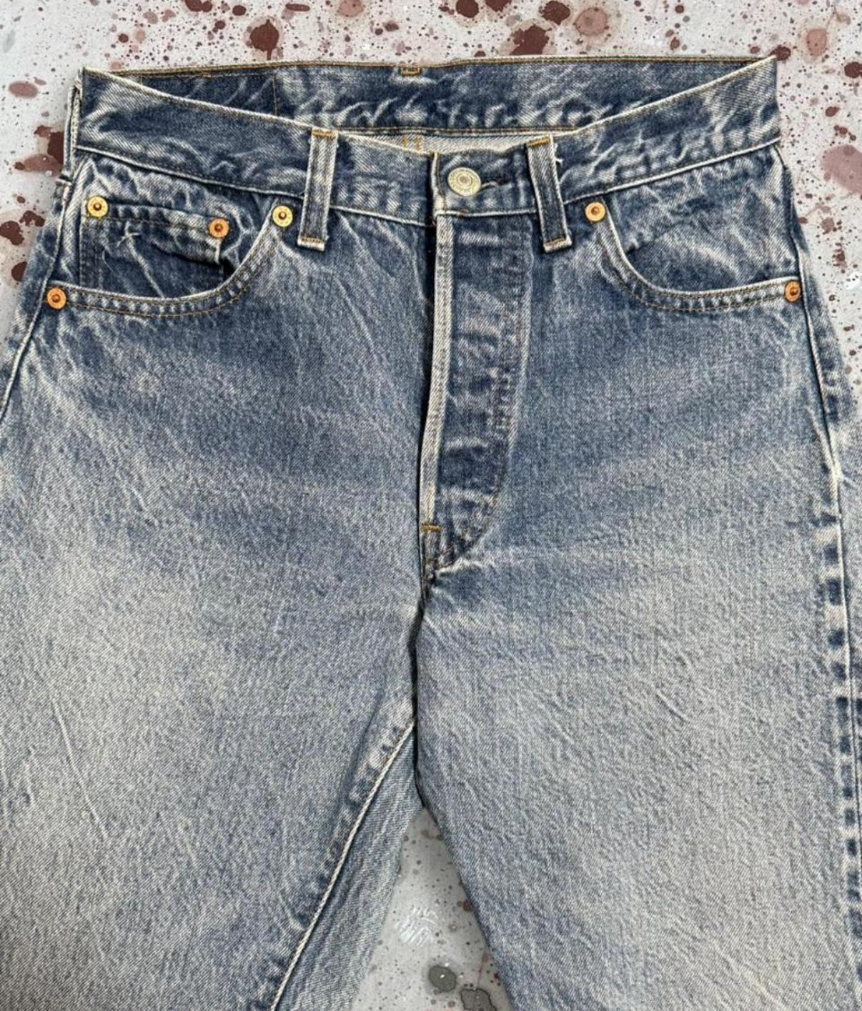 Vintage USA Levi’s 501 Redline Denim Jeans w/ incredible tracks (JYJ-381025)