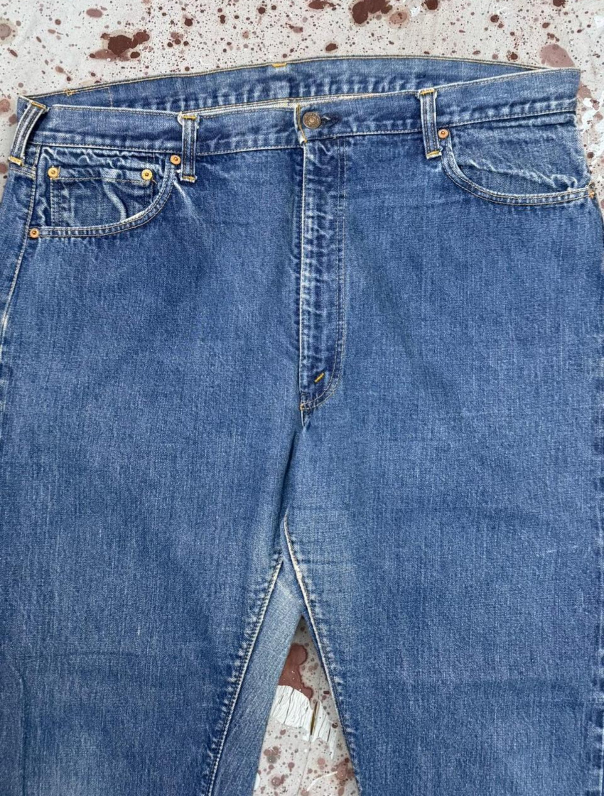 Vintage Levi 505 Redline Single Stitch Dark Denim Jeans (JYJ-181025)