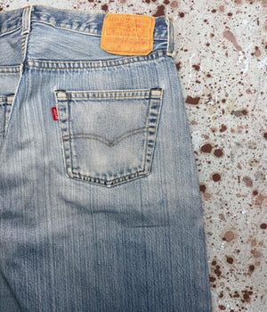 Vintage USA Levi's 501 Redline Denim Jeans w/ crazy broken weave (JYJ-251025)