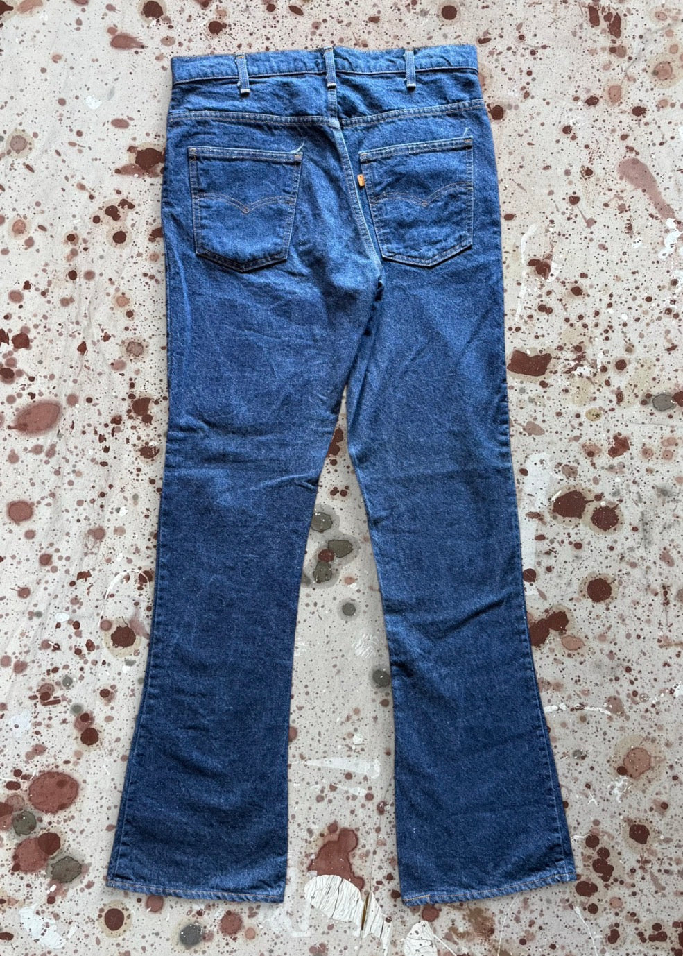 Vintage USA Levi's 646 Bellbottom Dark 1-Wash Orange Tab Denim