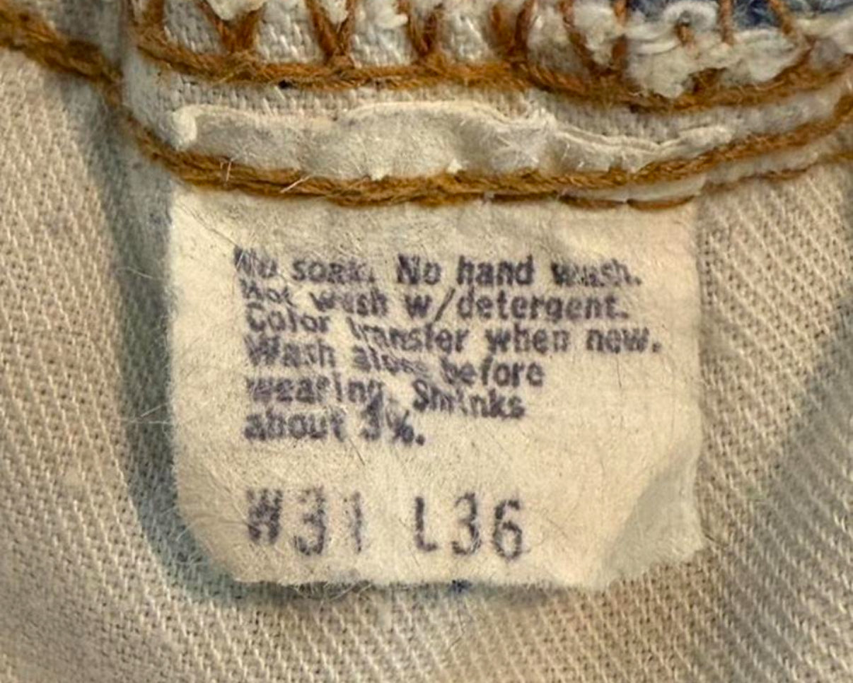 Vintage USA Levi’s 505 Single Stitch Super Wash Denim Jeans (JYJ-301025)