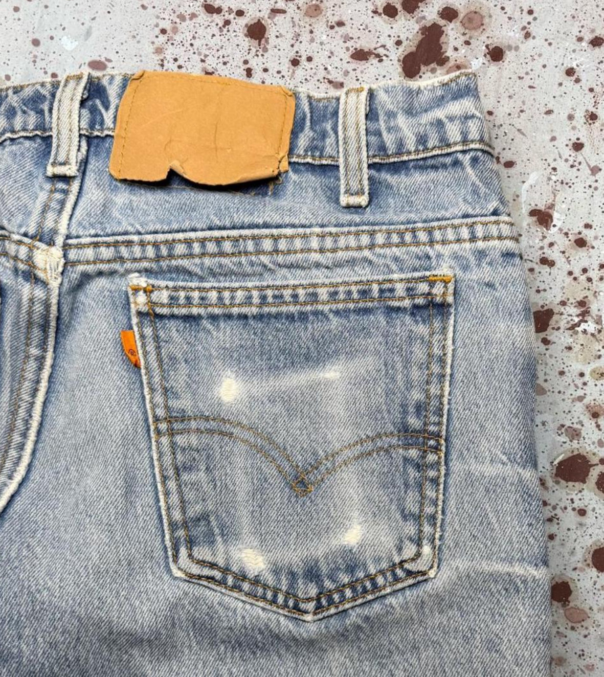 Vintage USA Levi 517 Orange Tab Super Wash Denim Jeans w/ Feathers (JYJ-321025)