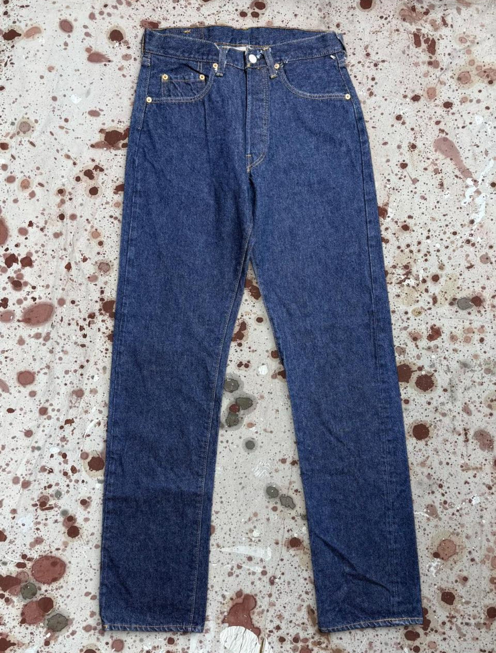 Vintage USA Levi Redline S.O. 1501-0117 Dark One-Wash Denim Jeans (JYJ-421025)