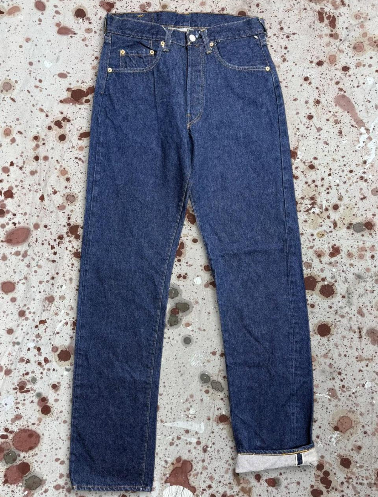 Vintage USA Levi Redline S.O. 1501-0117 Dark One-Wash Denim Jeans (JYJ-421025)