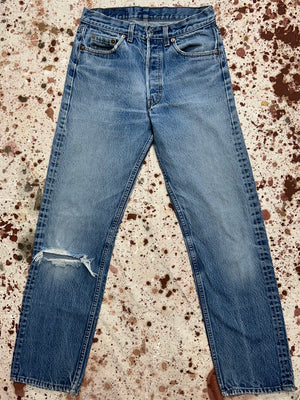 Vintage USA Levi's 501 Great Wash Denim Jeans With Holes (JYJ1024-333)