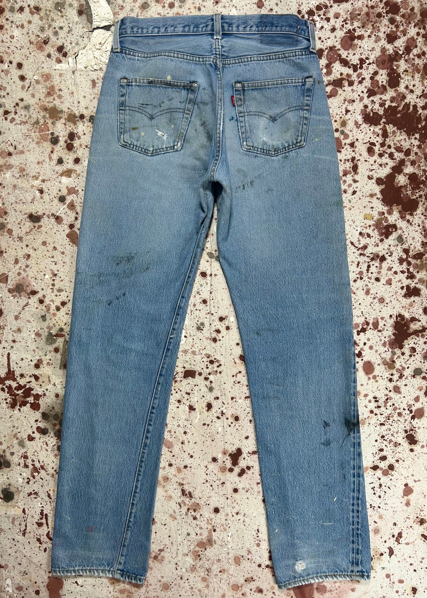 Vintage USA Levi 501 Redline Premium Wash Denim Jeans with Paint (JYJ0424-188)