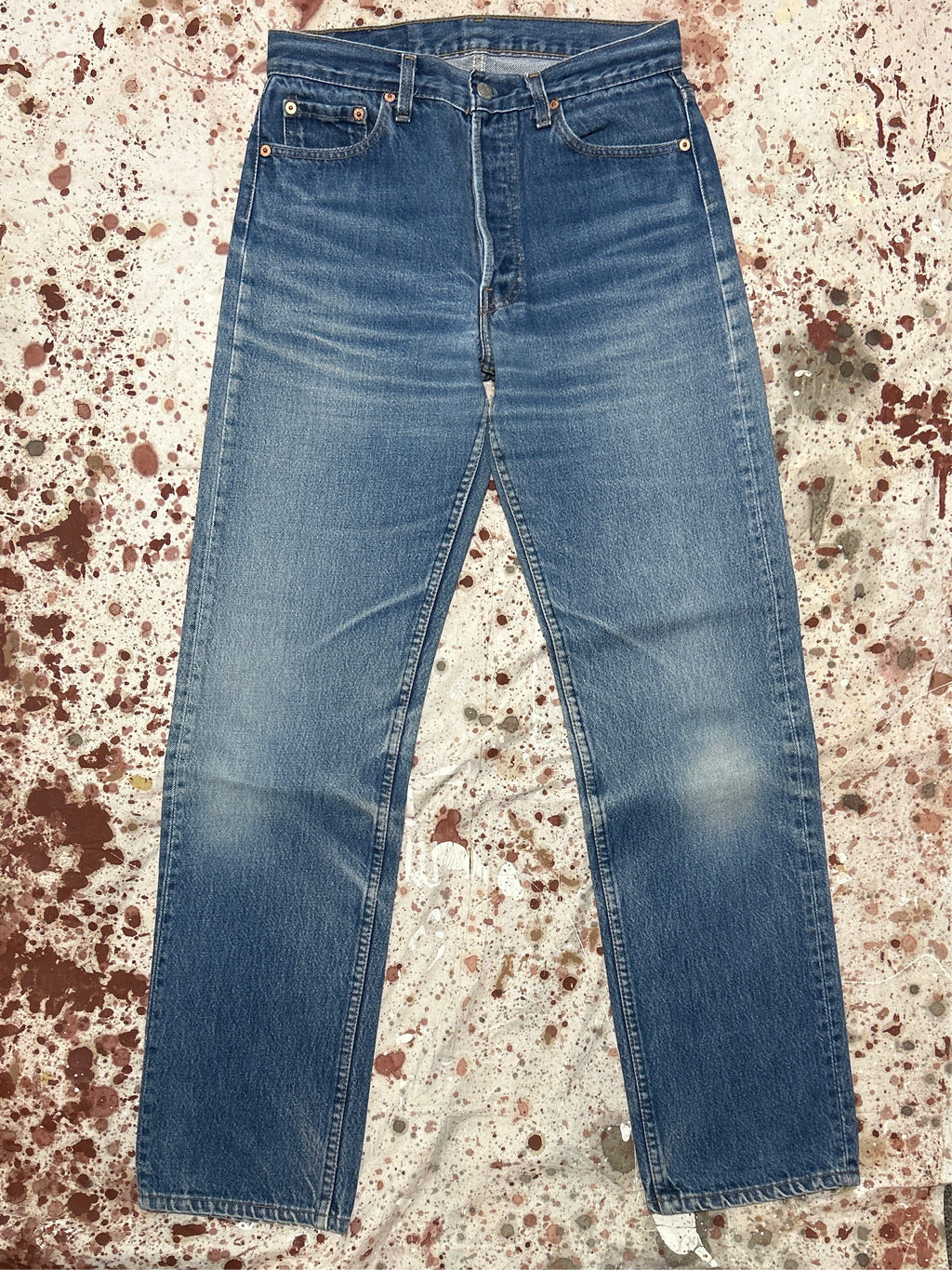 Vintage USA made 501 Transitional Tag, Super Wash, Denim Jeans (JYJ-2725)