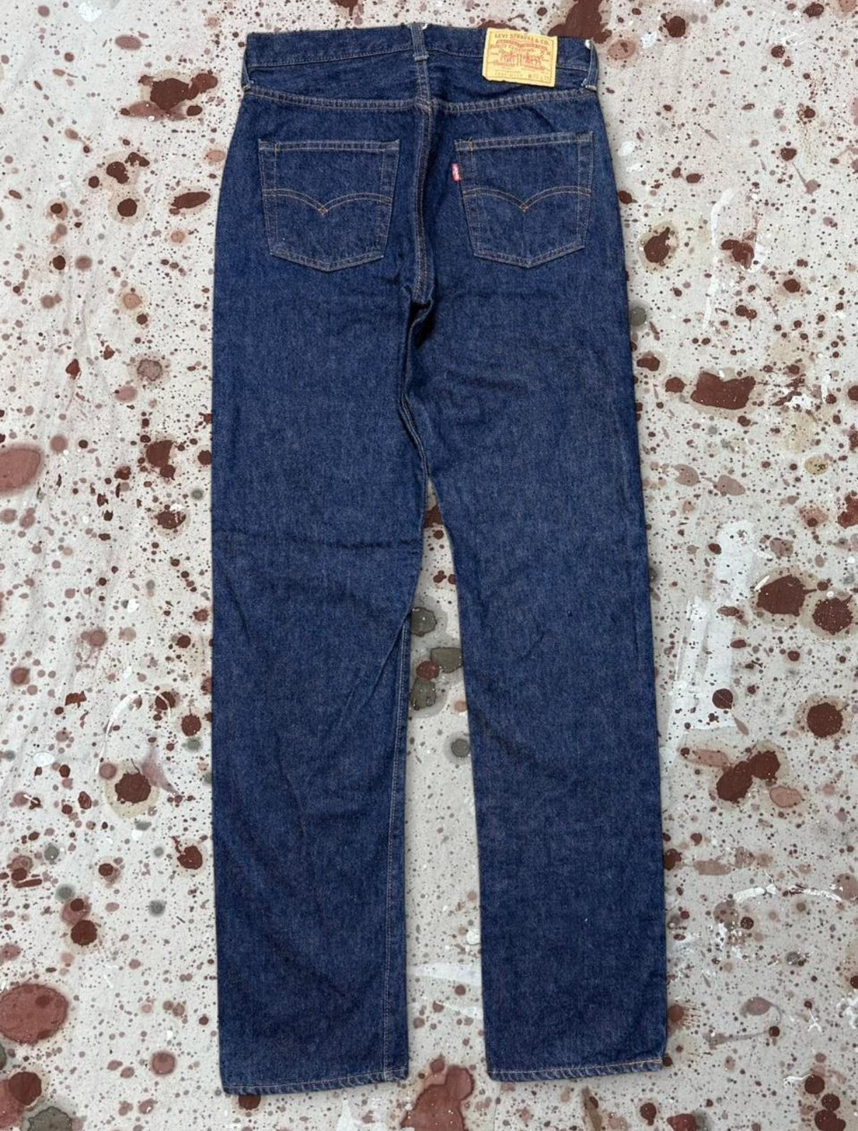 Vintage USA Levi Redline S.O. 1501-0117 Dark One-Wash Denim Jeans (JYJ-421025)