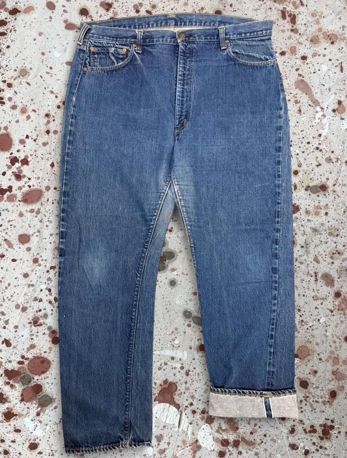 Vintage Levi 505 Redline Single Stitch Dark Denim Jeans (JYJ-181025)