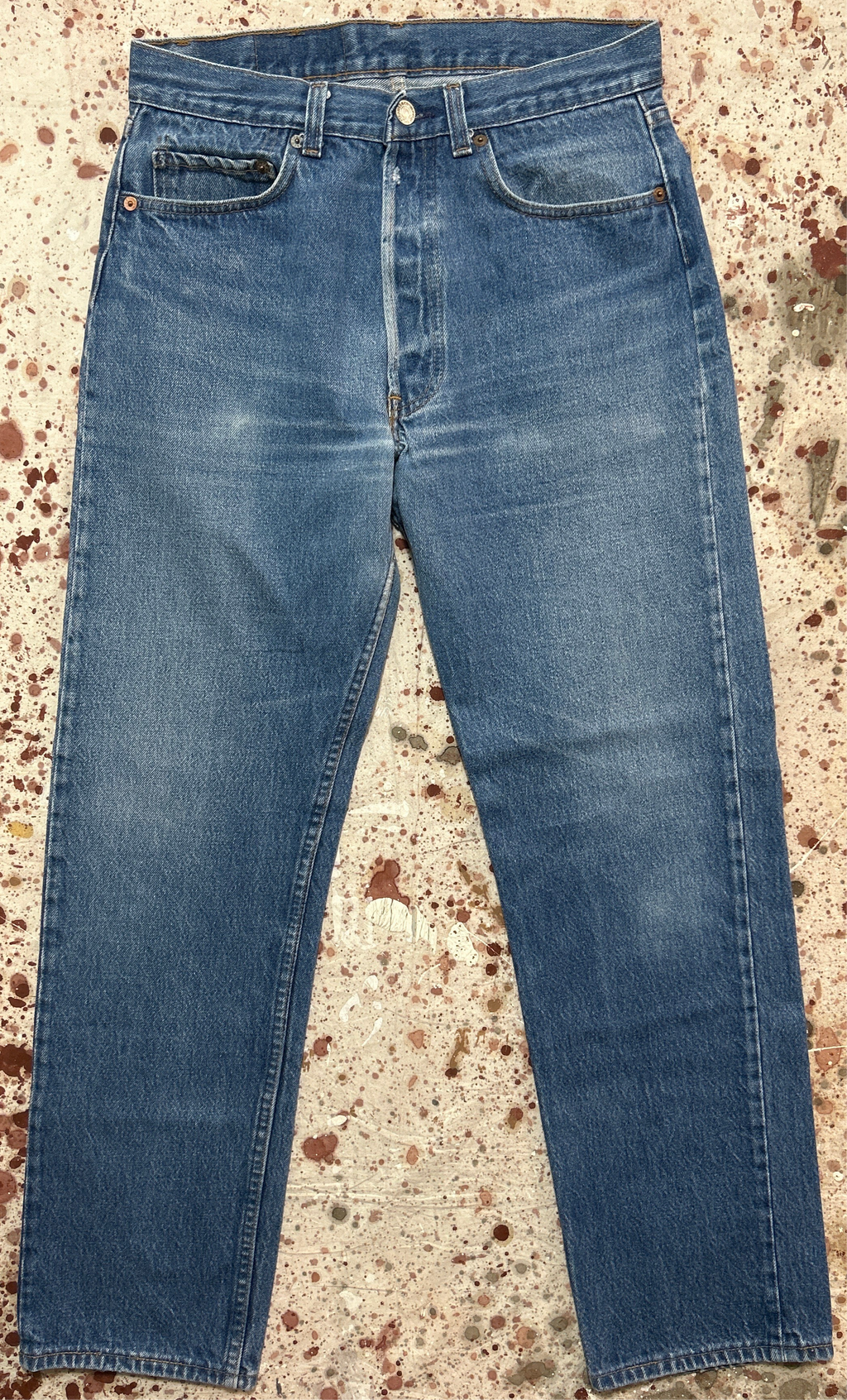 Vintage USA made 501 Transitional Tag, Super Wash, Denim Jeans (JYJ-5725)