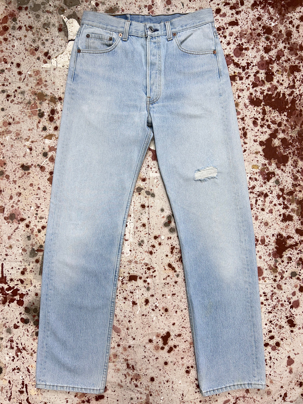 Vintage USA Made Levi 501 Light Wash Denim Jeans (JYJ0124-065)